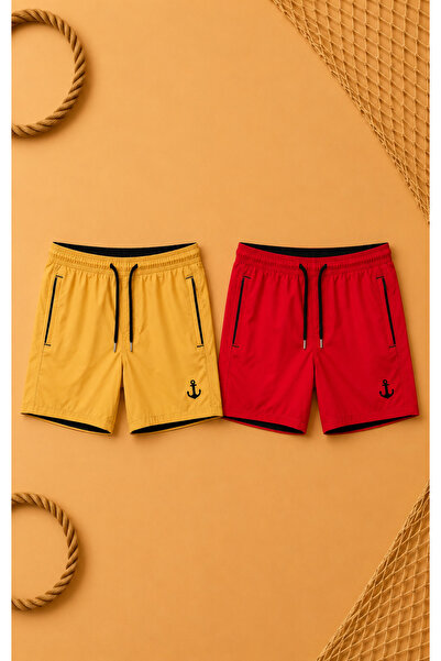 mini kanka 2 Pieces Boys 5-15 Years Sea-Pool-Beach Shorts Waterproof and Line...