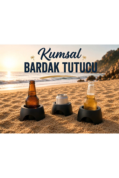 DEMİRHAN3D 🌊 Kumsal Bardak Standı | Isıya Dayanıklı PETG Bardak Tutucu & Pla...