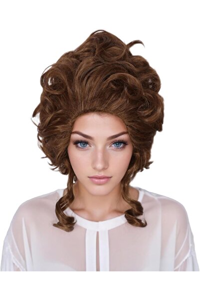 Linfairy 18th Century Curly Halloween Cosplay Wig for Adults and Women in Vic...