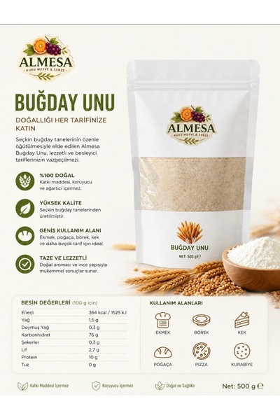 Tam Buğday Unu 500 gr