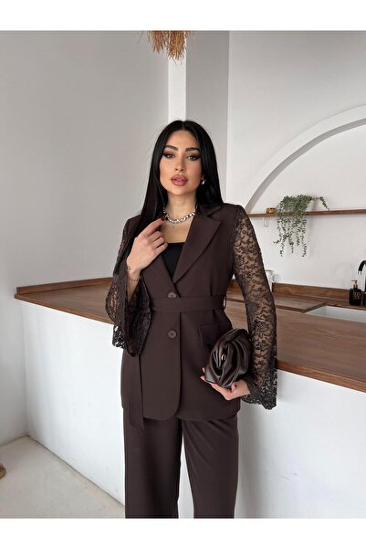 Göker Life Lace Sleeve Jacket Set