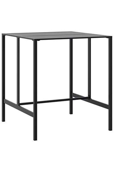 vidaxl Masă de bar, negru, 100x100x110 cm, oțel vopsit electrostatic