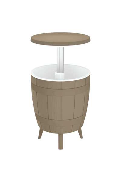 vidaxl 3-in-1 ice cooling table, light brown, polypropylene