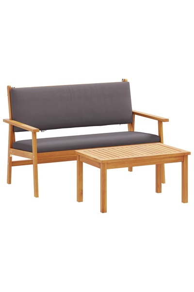vidaxl Set de canapele pentru grădină cu pernă 2 pcs Antracit