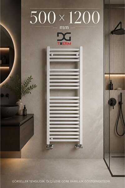 DG THERM 500*1200 Beyaz Havlupan 50*120 cm Banyo Havlupanı 16 Borulu