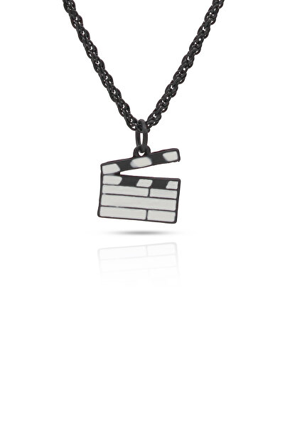 kolbi Clapperboard Necklace Cinema Director's Clapperboard Necklace - Black a...