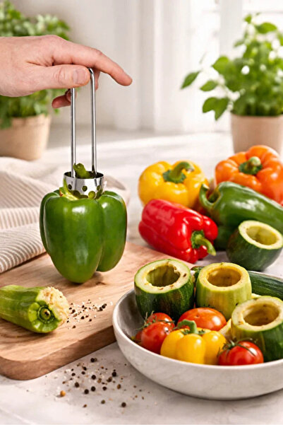 seç al burada Dolmalık Biber Kabak Patlıcan Oyacağı Pratik Dolma Oyucu