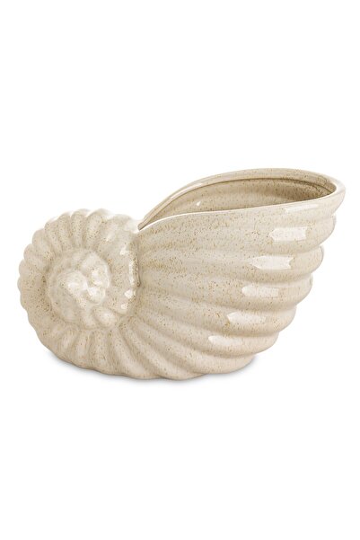 DecoDepot Vază ceramică în formă de scoică, 16.5x28x16 cm