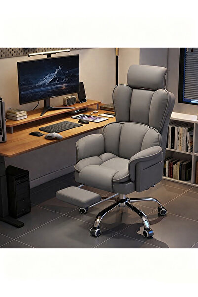 GGEROU Office chairs with footrests, office desks and chairs with adjustable ...