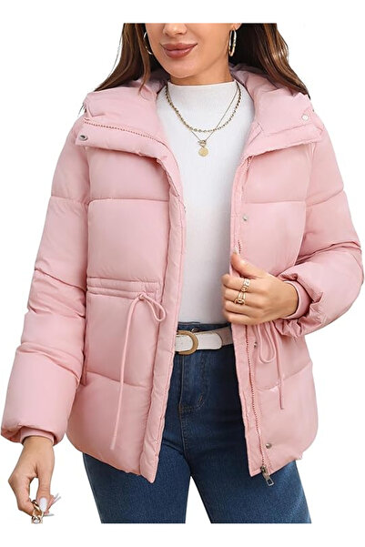 Maeau Geacă roz de iarnă/toamnă pentru femei, 2XL