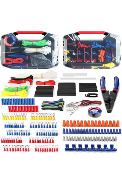 Workpro 582-piece Crimp Terminals, Wire Connectors, Heat Shrink Tube, Electri...