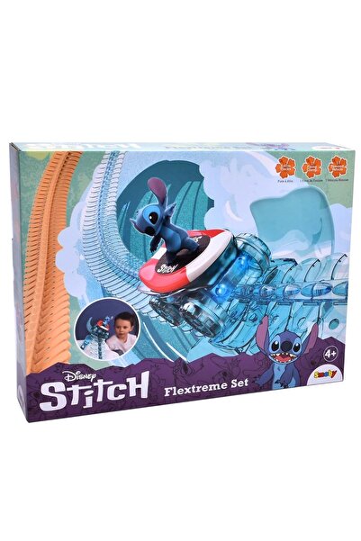 Smoby Set de joaca pista de curse cu masina, Smoby, Disney Stitch Flextreme