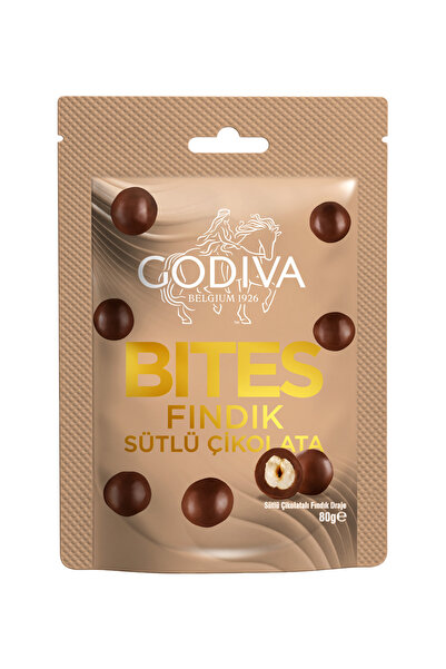 Godiva BITES - Sütlü Çikolatalı Fındık Draje - 80 gram - 14 Adet