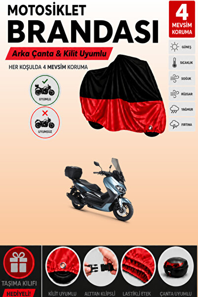 Cemku Double Black Top - Red Bottom, Rear Bag Compatible Rks Grace 202 Pro Mo...
