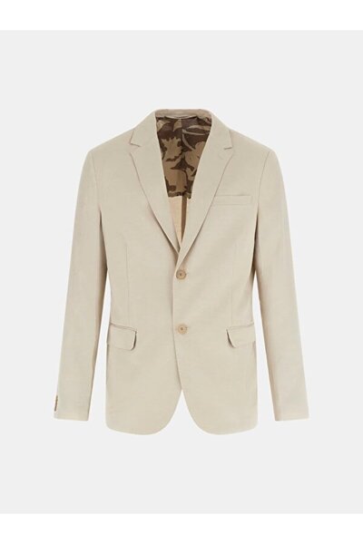 Guess Eaton Erkek Keten Karışımlı Vatkalı Blazer