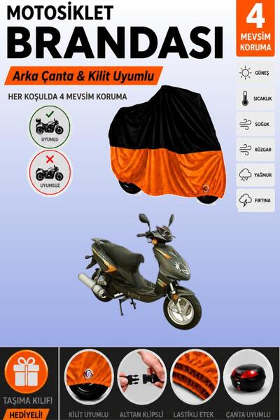 Cemku Double Black Top - Orange Bottom, Rear Bag Compatible Asian as 125 T-15...