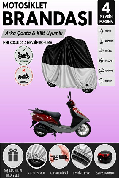 Cemku Double Black Top - Gray Bottom, Rear Bag Compatible Mondial 125 Nt Turq...