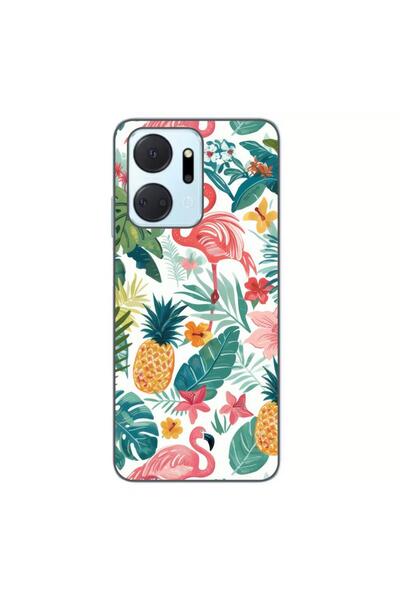 OEM Husa compatibila cu Honor X7a Silicon Gel Tpu Model Tropical Pattern