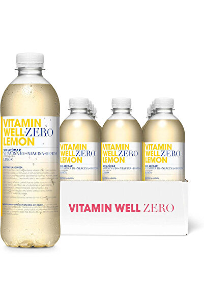 Vitamin well مشروب ليمون زيرو 500 مل، علبة تحتوي على 12 قارورة