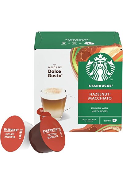 Starbucks Hazelnut Macchiato By Nescafe Dolce Gusto 12 Capsules, Pack of 3