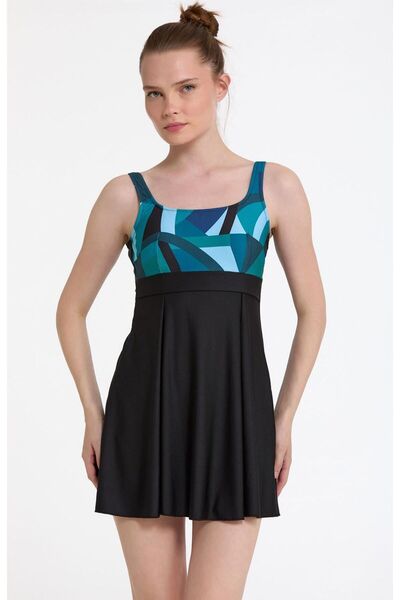RAPAPA Costum de baie cu fustă cu model geometric 0341-326