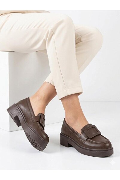 Lütfi Women's Brown Casual Stylish Loafer Shoes