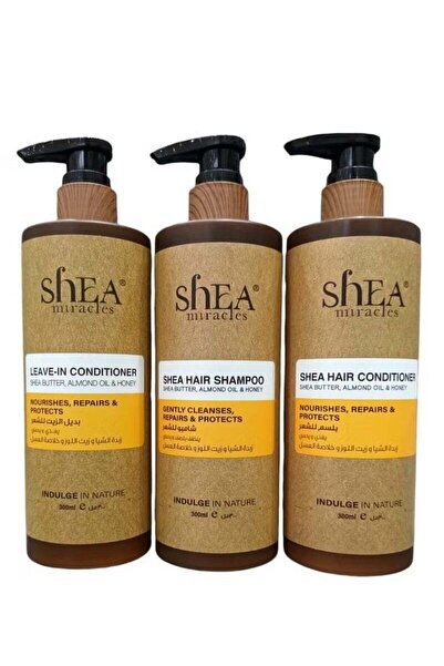 shea شامبو وبلسم وبديل الزيت للشعر بزبدة الشيا وزيت اللوز وخلاصة العسل مناسب ...