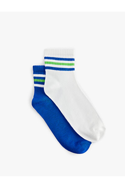Koton Striped 2-Piece Viscose Socks Set