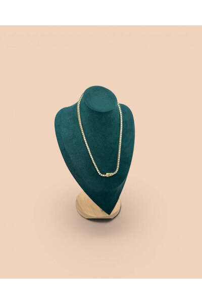 LYNORO Colier Tennis Monaco 3MM Damă Placat cu Aur 18K