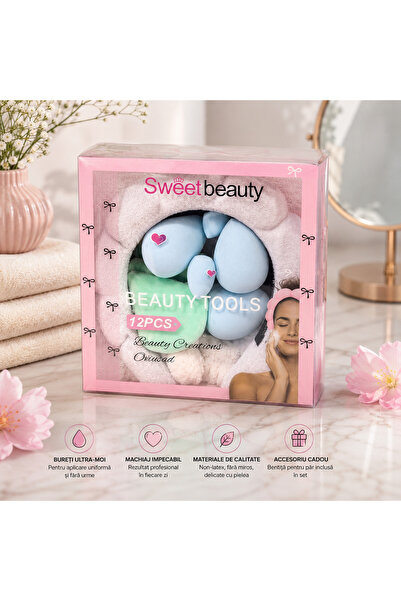 Sweetbeauty Make-up Accessories Set with Makeup Sponges and Cosmetic Headband