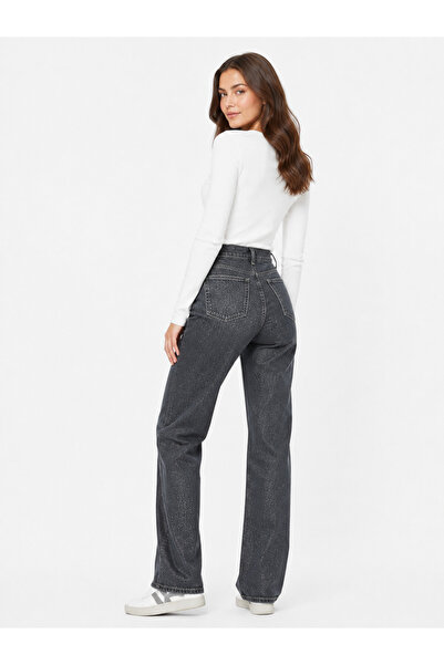 RAFF MAĞAZA Women's Silvery Straight Fit Jean
