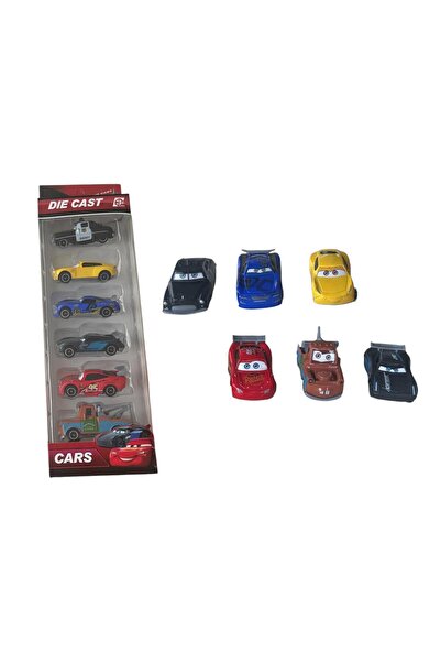 ADIRI SHOP Set 6 mașinuțe metalice design inspirat tip Cars, Die Cast, modele...