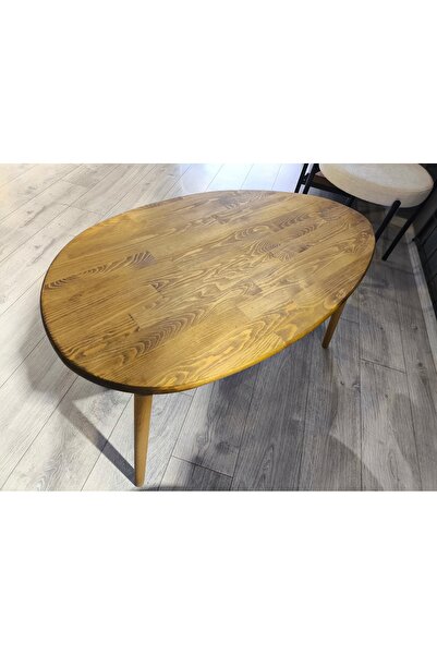 Senka Wood Doğal Masif Ahşap Modern İskandinav asimetrik Orta Sehpa