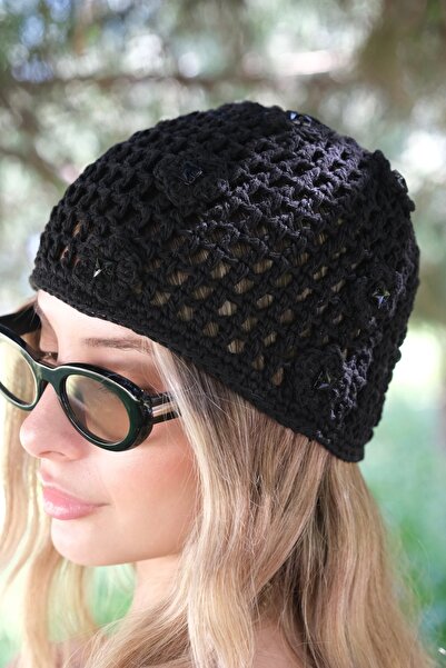 YENGEÇ Black Stone Detailed Hair Net