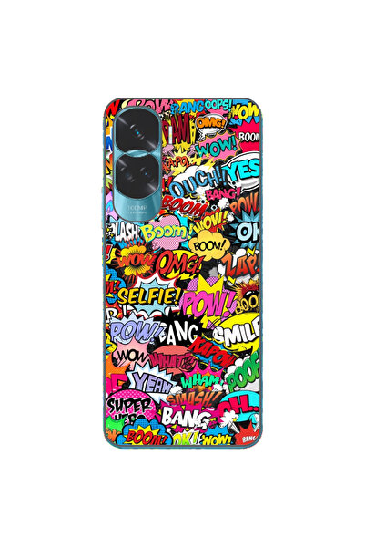 OEM Husa compatibila cu Honor 90 Lite 5G Silicon Gel Tpu Model Pop Art Pow Wo...