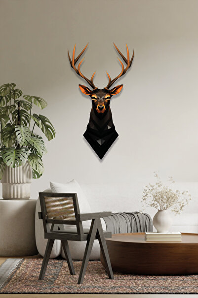 Vitraum Geyik Figürü Modern Tasarim Metal Tablo