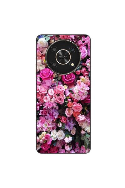 OEM Husa compatibila cu Honor X30 Silicon Gel Tpu Model Trandafiri Roz