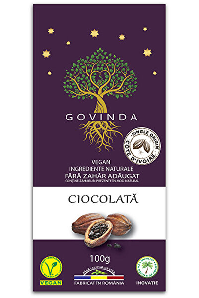 Govinda CLASSIC VEGAN CHOCOLATE - 100g -Gluten Free - Vegana