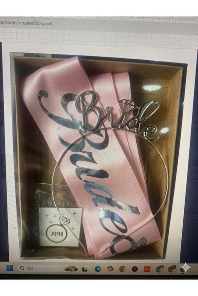 GOLDCENTER Pembe Gümüş Bride Bekarlığa Veda Seti – Mika Taç Kuşak Dövme Seti ...