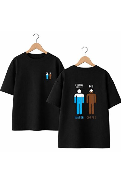 playwear Tricou cu decolteu rotund, 100% bumbac, supradimensionat, cu imprime...