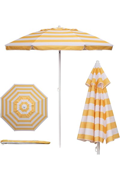 PICNIC TIME Açık Gölgelik Güneşlik Plaj Şemsiyesi 5.5', Küçük Veranda Şemsiye...