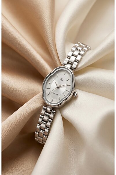 KLISHE Butik Eloria Women's Steel Watch Silver Color Vintage Flower Case Luxu...