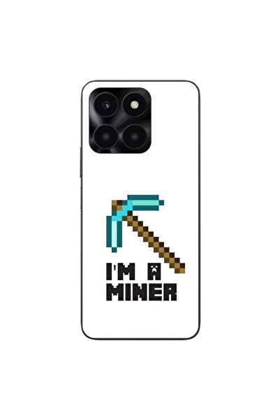 OEM Husa compatibila cu Honor X6a Silicon Gel Tpu Model Minecraft Miner