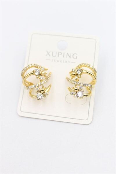 atastore2017 Multi-Look Earrings with Stones - Gold