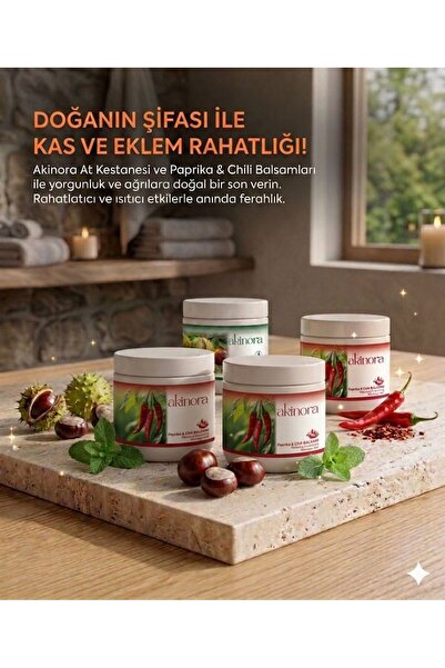 At kestanesi kremi Biberli masaj jeli 4 Bakım seti