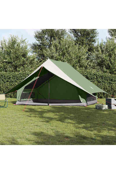 vidaxl Cort de Familie cu acoperis Verde si alb 315 x 286 x 200 cm