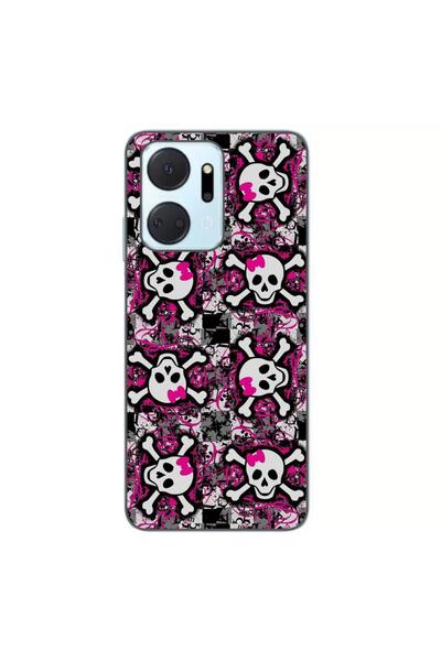 OEM Husa compatibila cu Honor X7a Silicon Gel Tpu Model Pop Art Skeleton