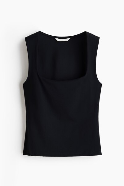 H&M Kare Yakalı Kolsuz Üst