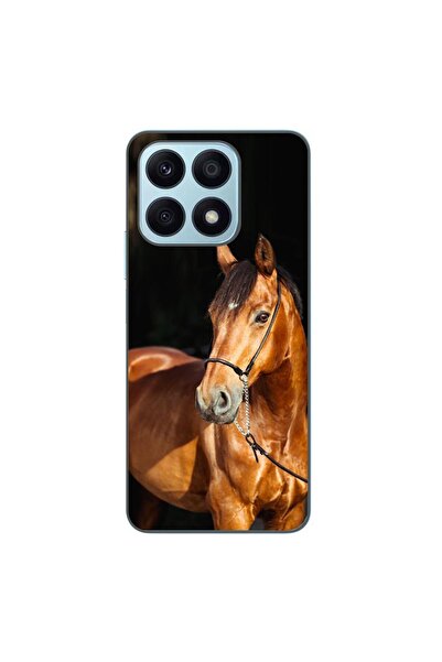 OEM Husa compatibila cu Honor X8a Silicon Gel Tpu Model Cal pe Fundal Negru