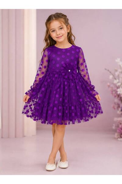 Size Kids Rochie de fetiță din tul pentru ocazii speciale, recomandată pentru...
